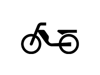 Symbol eines Mofas als Icon für die indrive Fahrschule.